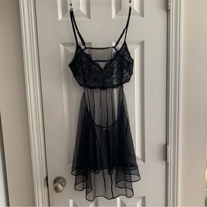 Victoria’s Secret Black Polka Dot Lingerie